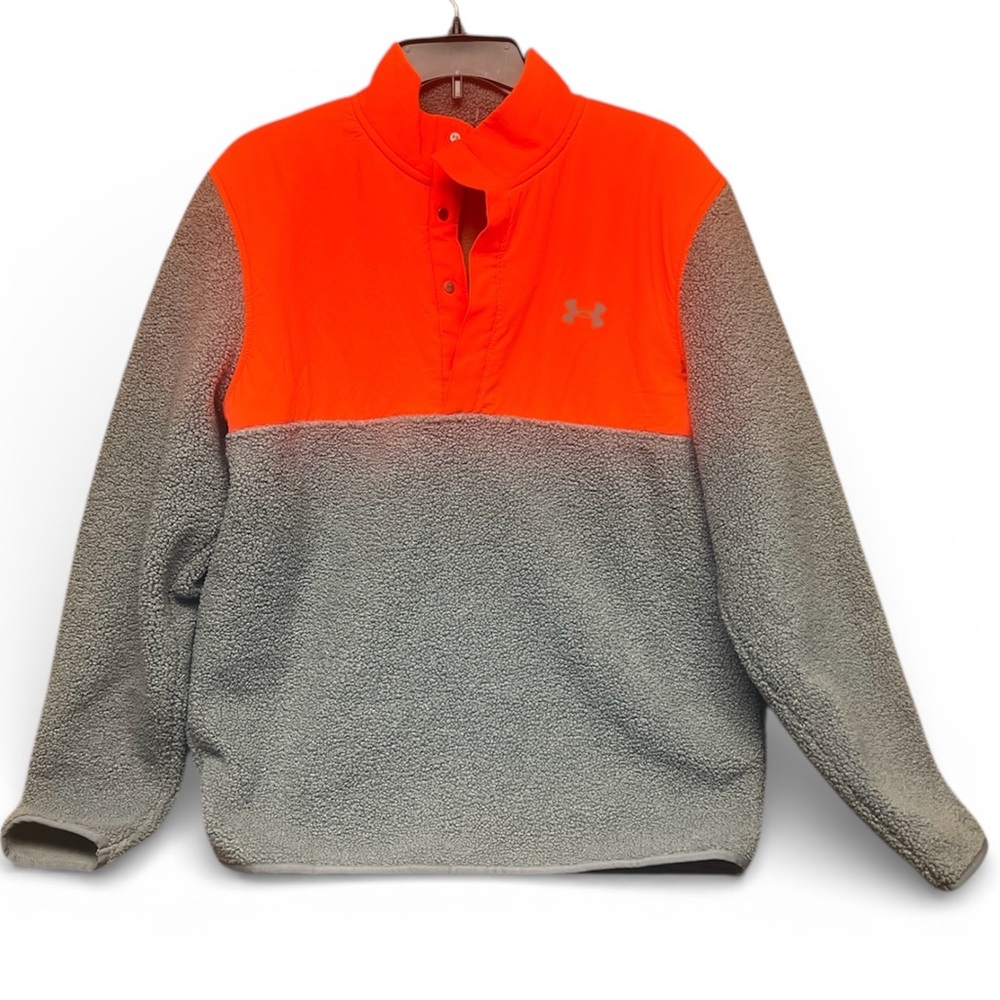 Under Armour Orange and Gray Fleece Jacket